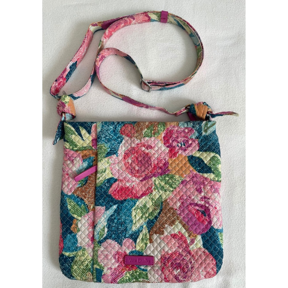 Vera Bradley Superbloom Hadley Hipster Quilted Floral Crossbody Bag Boho Beach‎